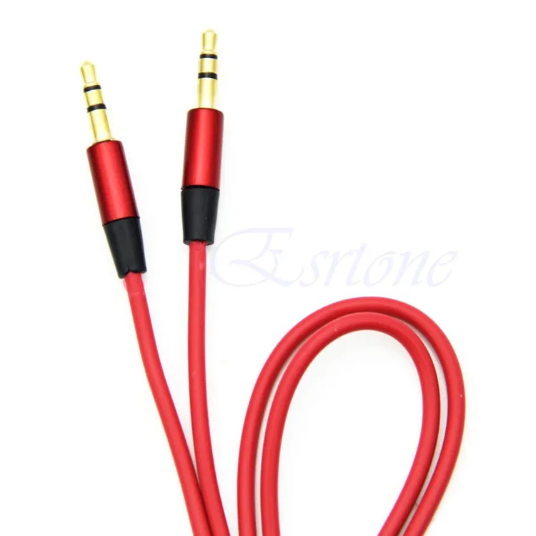 

3.5mm Auxiliary Aux Male to Male Stereo Audio Cable 1M for PC iPod MP3 Car, Black white pink blue purple green