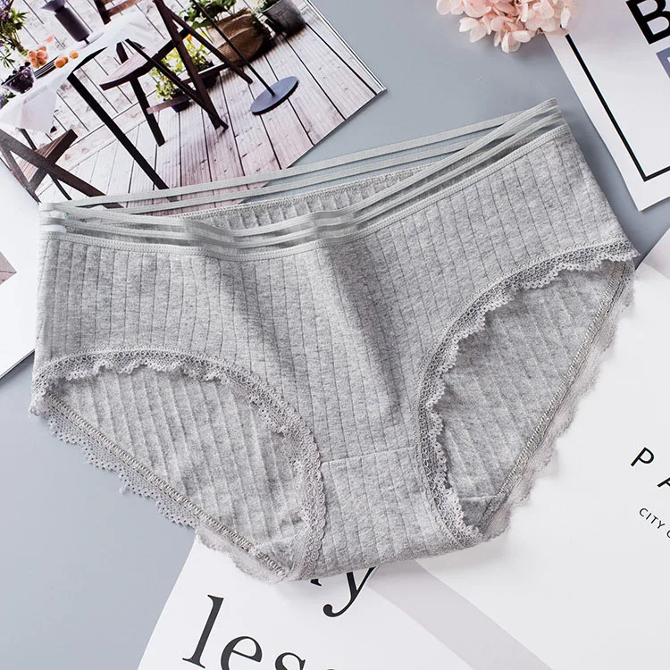 Private label custom female girls cotton panties womens lingerie