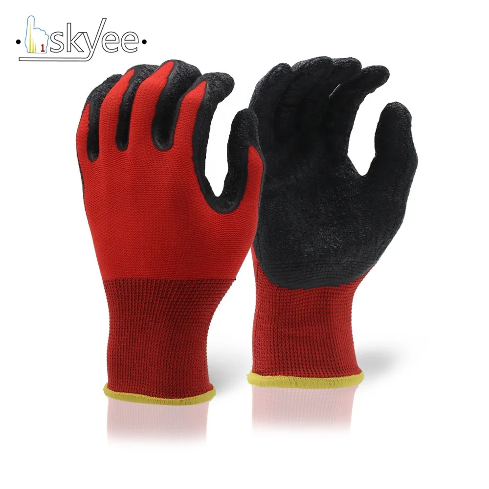 

SKYEE gardening gloves latex polyester work gloves women oil resistsnt