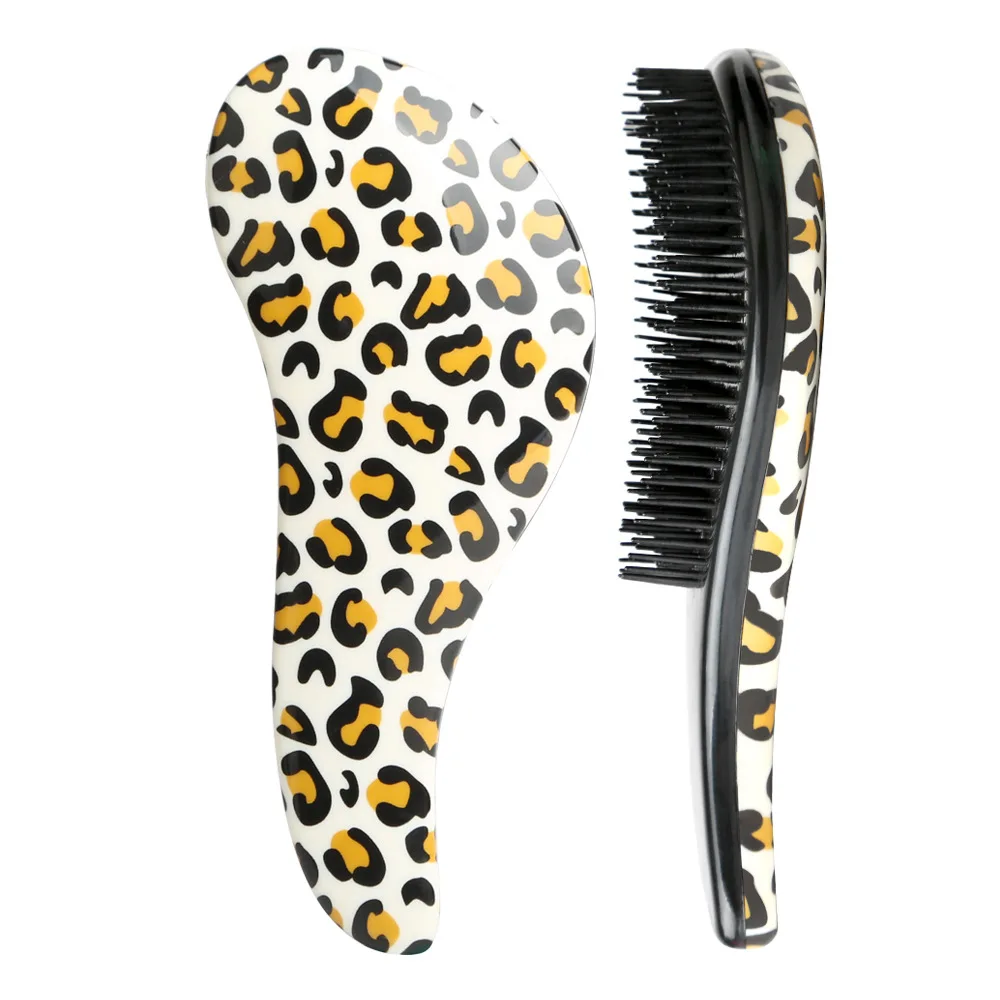 

Magic Leopard Shape Handle Hair Brush Detangler Salon Styling Tangle Detangling Comb Shower Tool Women Hair Brush, As picture
