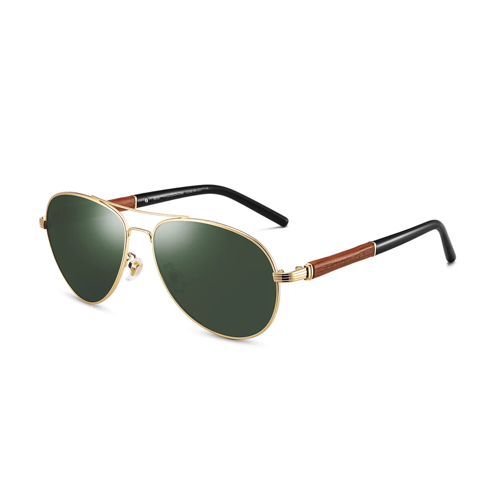 

Classical Pilot Sunglasses Mens 2020 Retro Wood Designer Vintage Driving Sun Glasses UV400 gafas de sol hombre