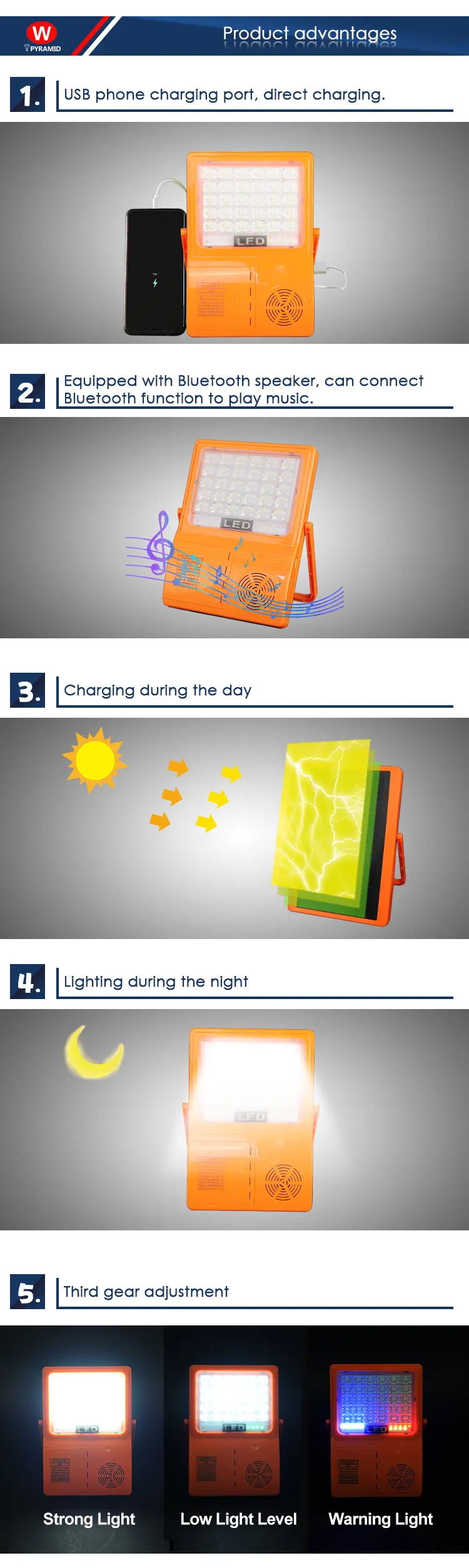 2022 Factory wholesale garden flood light white light color