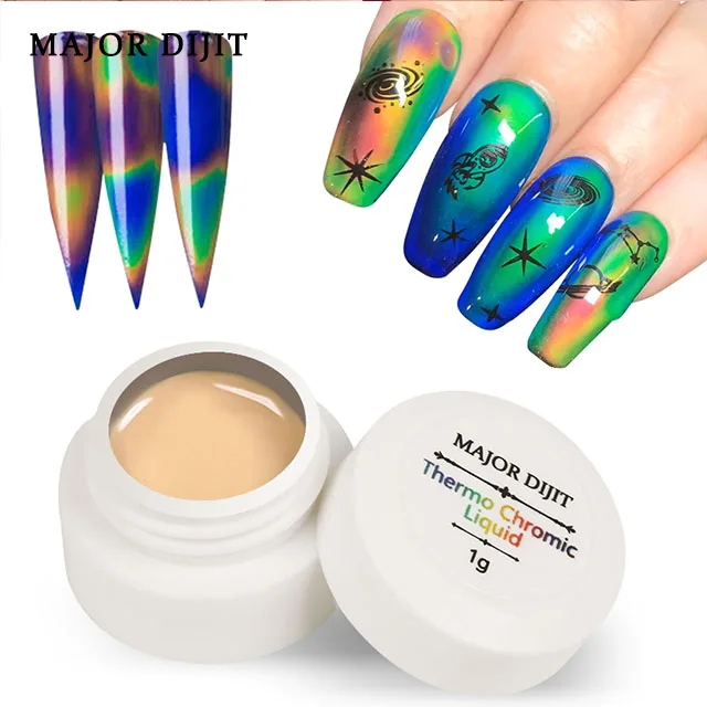 

Major Dijit Thermochromic Liquid Crystal Temperature Color Change pigment Nail polish Liquid Mood Ink Nail Decals