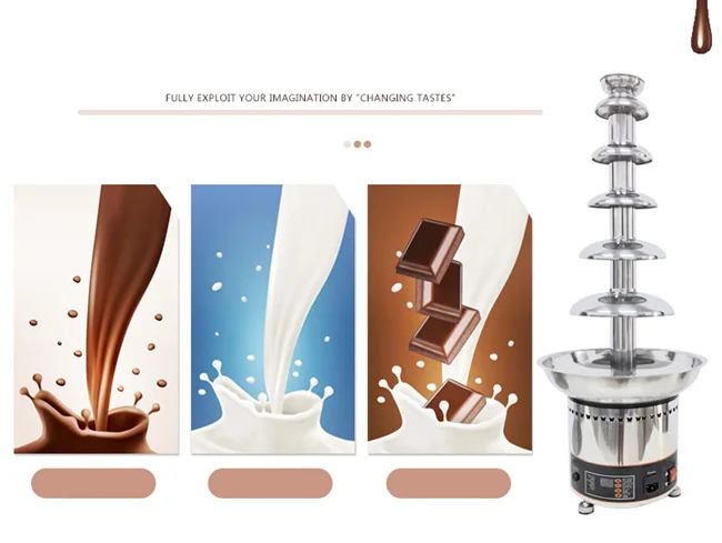Wedding and Graduation Ceremony Restaurant Hight Performance Chocolate Fountain Fondue 4 Stainless Steel Tiers Tier Commercial Machine Home Shopping mall Hotel Company and Birthday Party 
