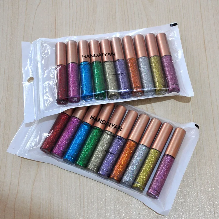 

Best China Wholesale 10 Diamond Colors Eye Liner Waterproof Liquid Glitter Eyeliner Set