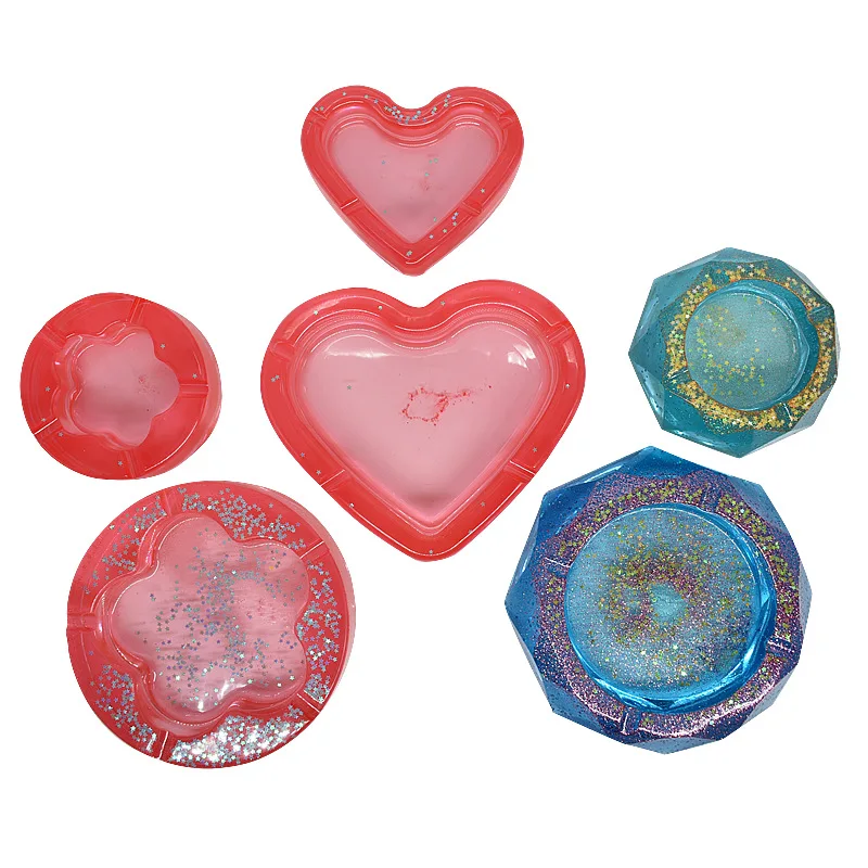 

Heart DIY Crystal Jewelry Casting Molds Silicone Resin Jewelry Molds, Any pantone colors