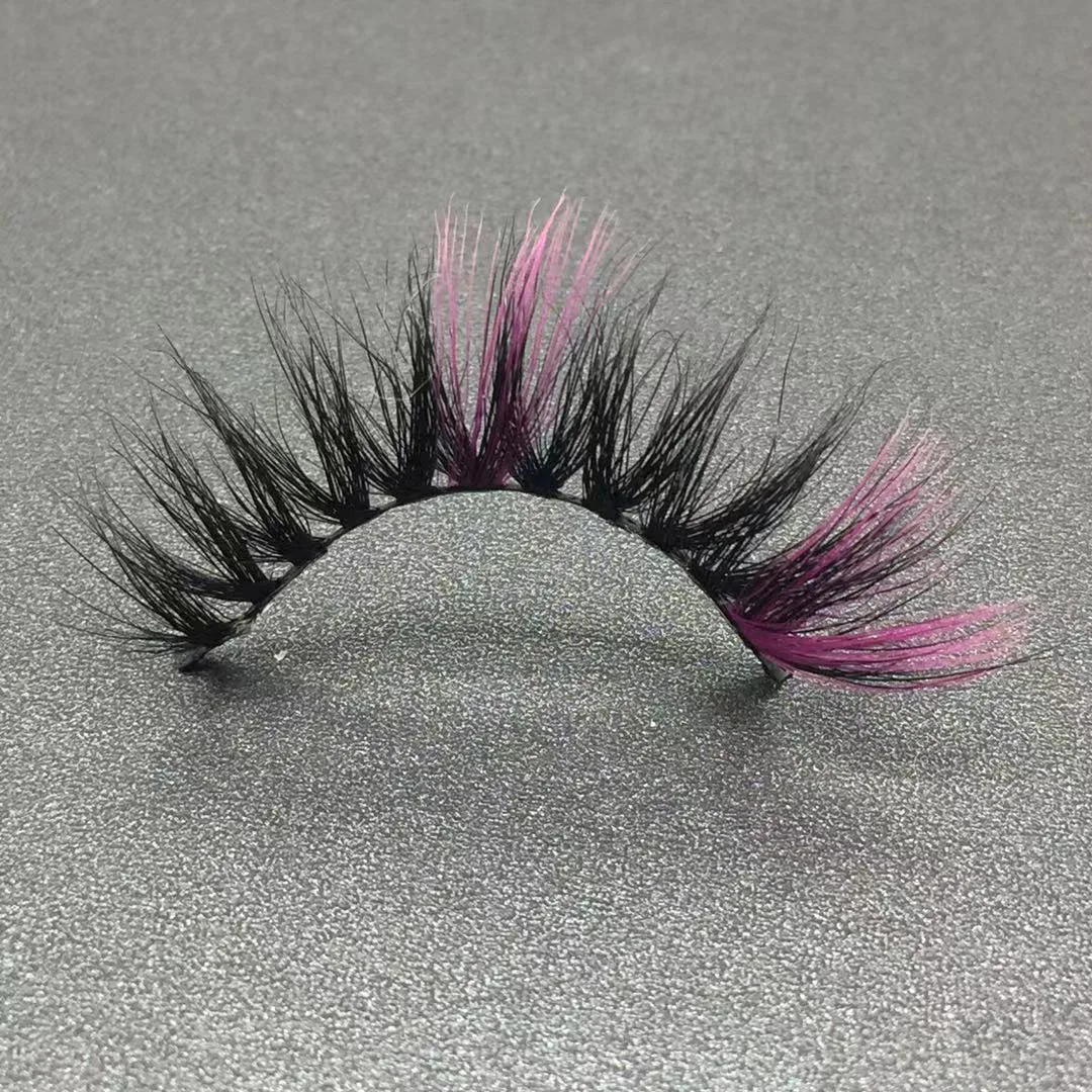 

8697-62C 20mm real mink color lashes 25mm eyelash extension kits eyelash packaging print logo custom lash packaging box