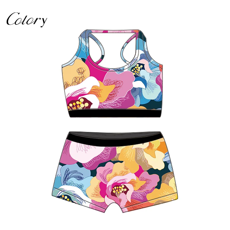 

Colory Summer Pajama For Woman Plus Size 2 Piec Short Set, Picture shows