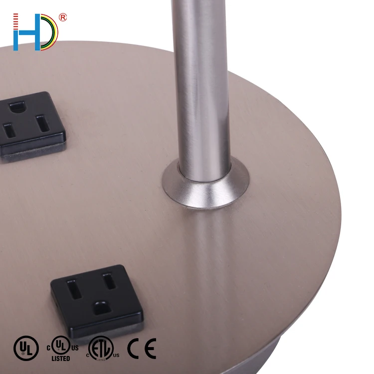 Hotel decorative bed side nickel modern table lamp