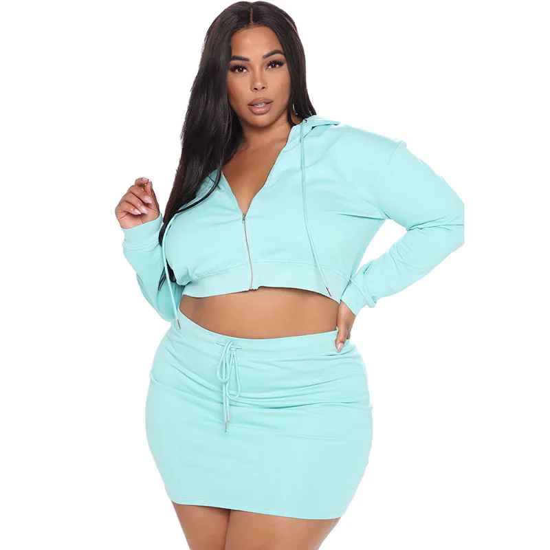 

Tracksuit long sleeve two piece skirt set women clothing top wrap skirts 2 Piece sportswear leisure daily