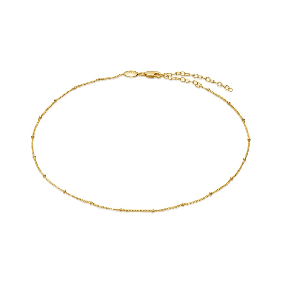 

New Arrivals necklace brass jewelry 18k gold Plated Beaded Choker Necklace For Women