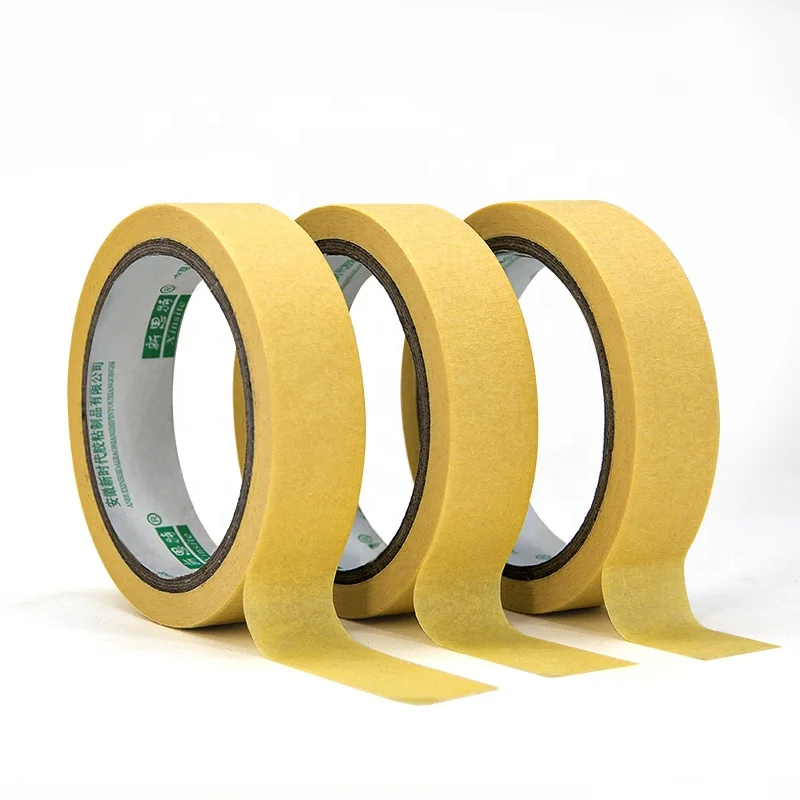 

High Temperature Resistant Rubber Medium Tack Masking Tape with Drawing House Painting