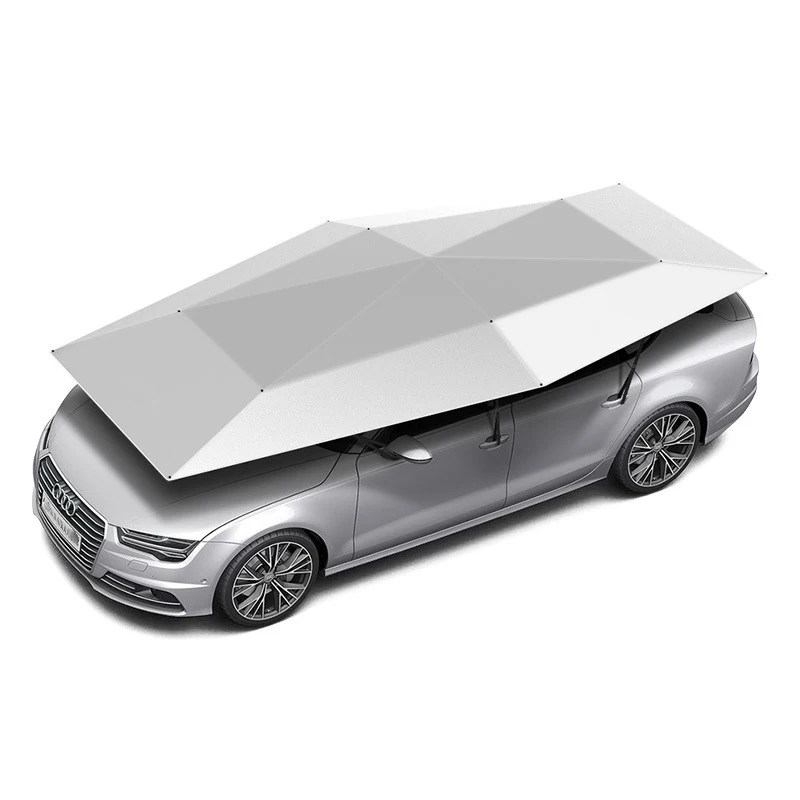 FEAMONT 4.8M Auto-Folding Car Cover Portable Semi-Automatic Car Protection Umbrella