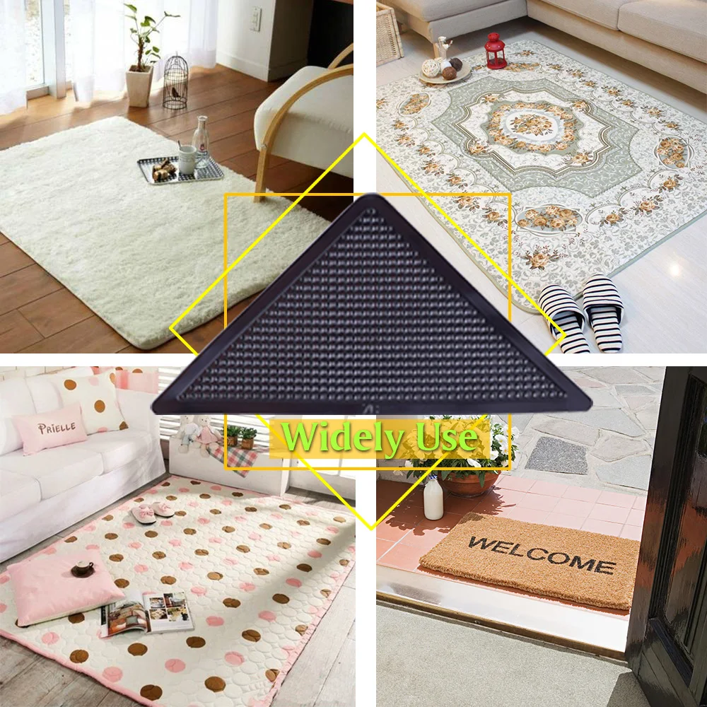 
home accessories 4pcs anti curling rug strips pad carpet gripper for carpet edge 