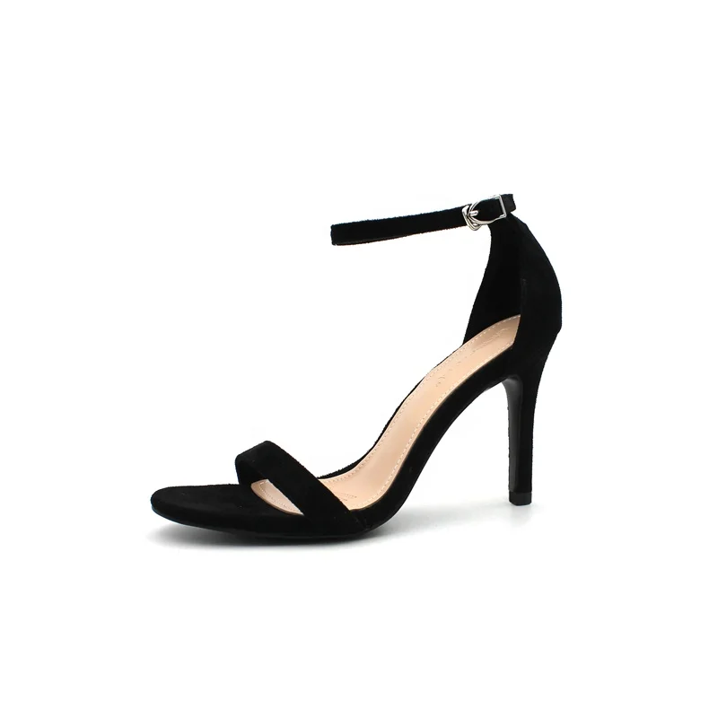 

Classic fashion high heel women's shoes 9cm simple suede buckle stiletto heel summer sandals