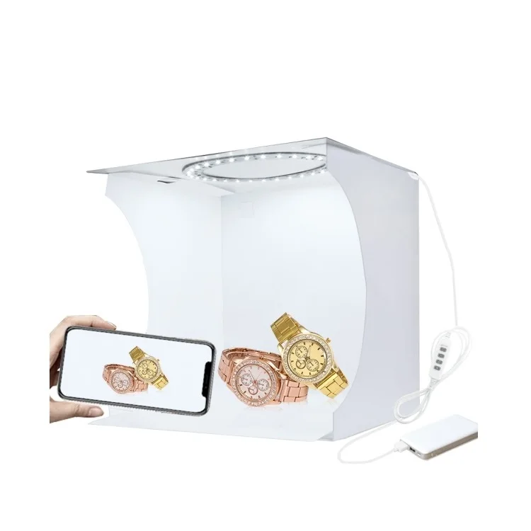 

Portable PULUZ 20cm Ring LED Panel Folding Accessories Light Photo Studio Box