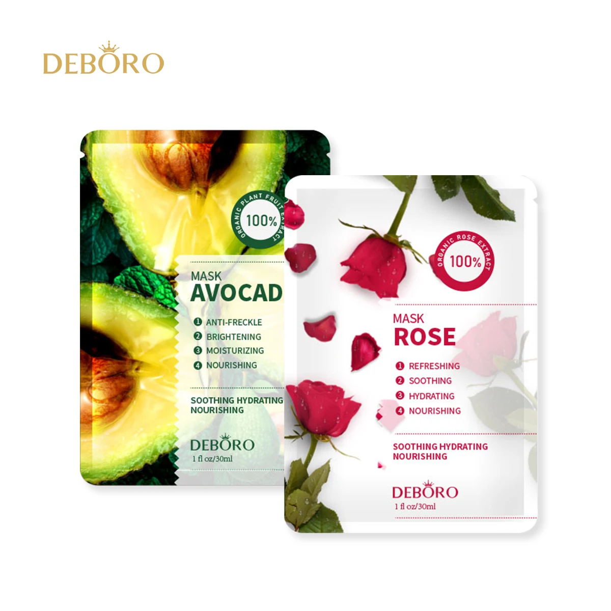

Cosmetic Factory Best Whitening Hydrating Beauty Face Sheet Mask Natural Organic Fruit Rose Aloe Vera Facial Mask, Transparent