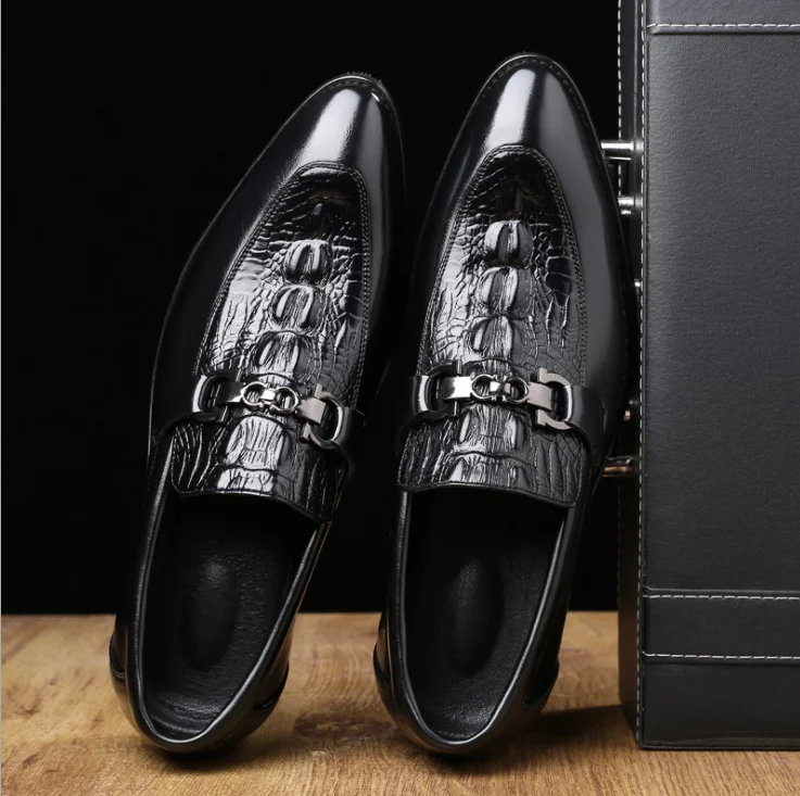 

c30017a 2019 fashion leisure sports men slip on leather dress shoes