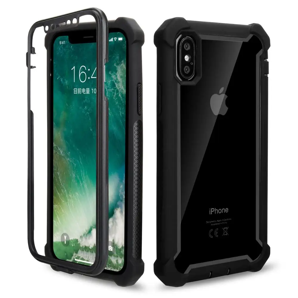 

New arrival Wholesale 3 in 1 armor hybrid tpu pc defender phone case for iphone XS XR MX, 8 colors