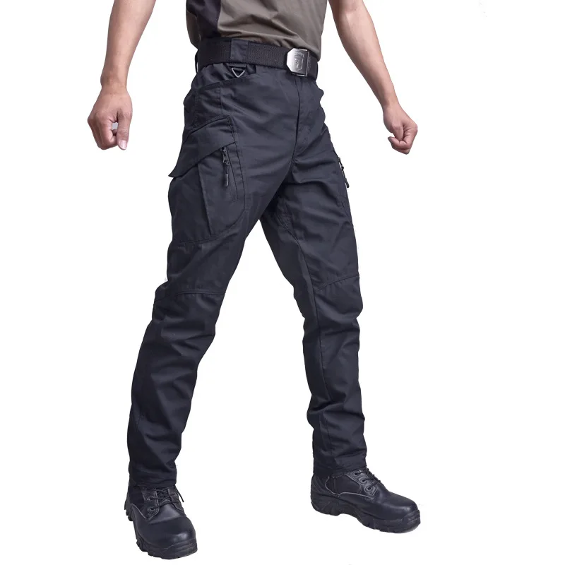 

FanLi Windproof Pilot Trousers Men Wrinkle Resistant Cotton Plaid Pants Male Big Pocket Military Uniforms Tactical Trousers