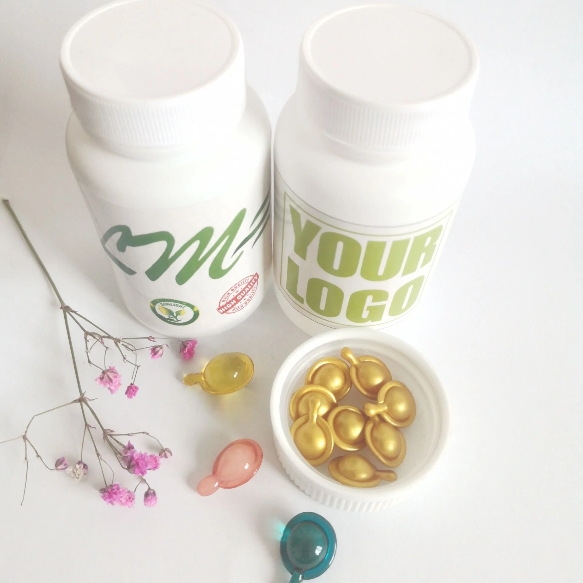 

Lady beauty Skin Whitening Capsules Collagen Sheep Placenta Hyaluronic Acid Serum OEM Private Label