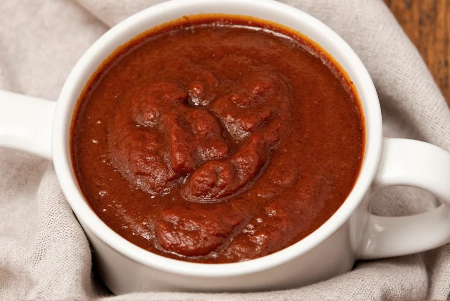 Traditional mole dish served with rice and tortillas