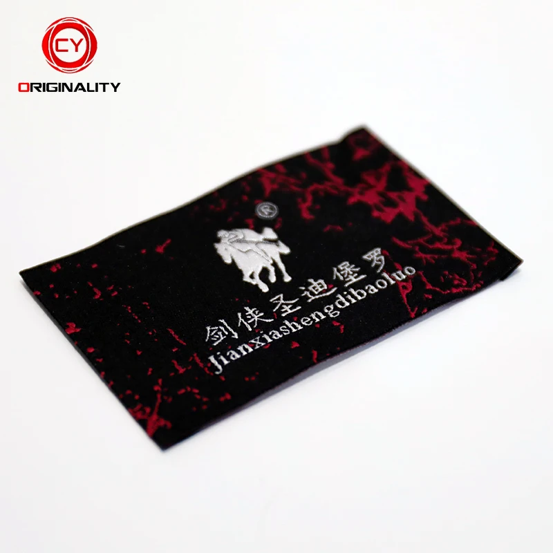 
Wig Label Custom Woven Directly Factory Made Cheap Custom Shirt Roll Woven Tag Maker Private Label 