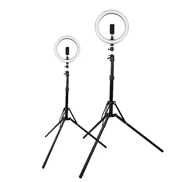 

Ready to ship Tiktok video live broadcasting 10 inch led selfie ring light with tripod stand for photographic lighting