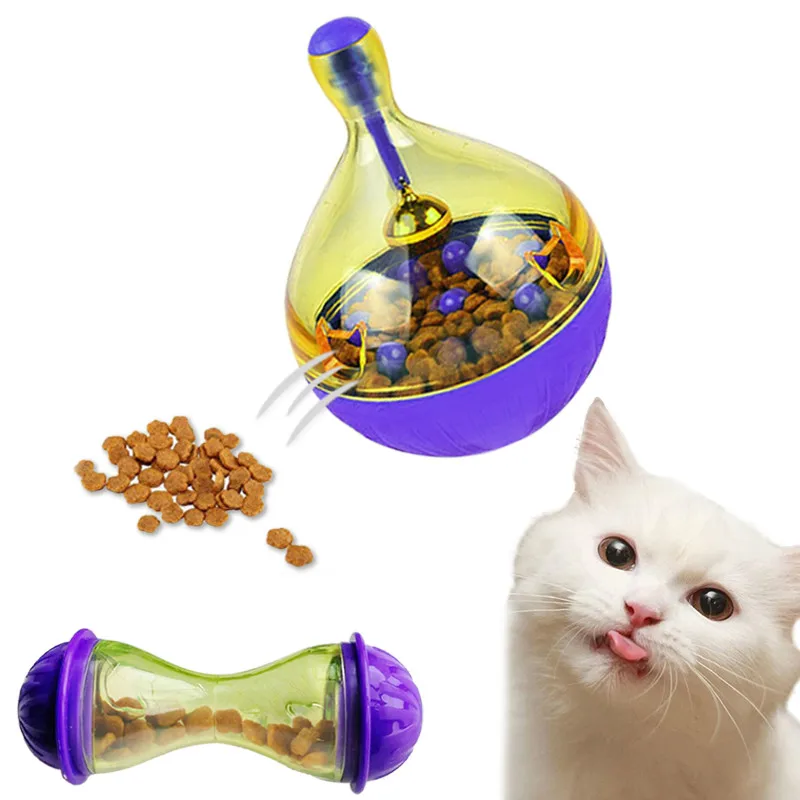 

Cat Food Feeders Ball Pet Interactive Toy Tumbler Egg Smarter Cat Dogs Playing Toys Treat Ball Shaking for Dogs Increases