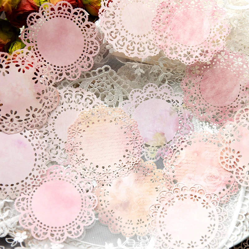 

20pieces/pack Lace Hollow Material Paper Vintage Collage Journal Decoration DIY Creative Base Background Paper 6Models