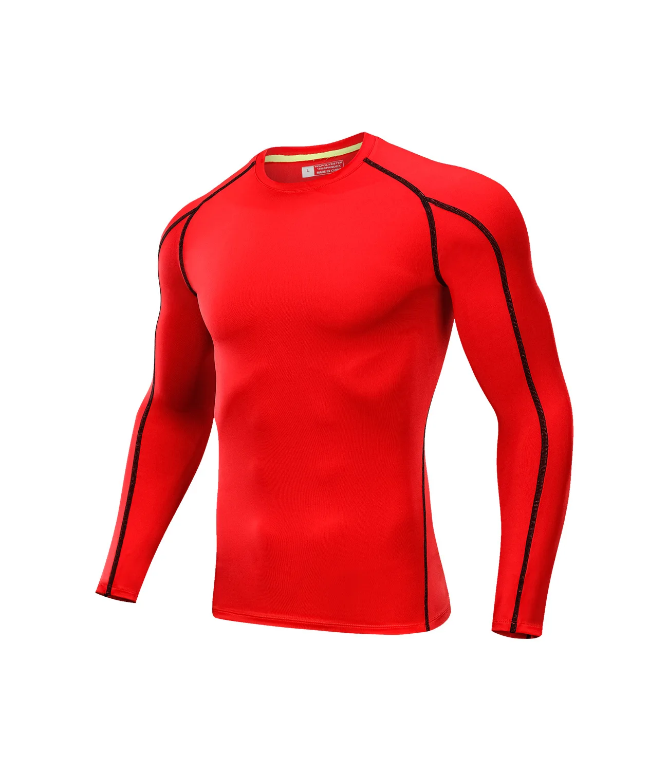 

2021 new High quality Custom Men's Quick Dry Under Base Layer Compression Sports Tops Long Sleeve T-Shirt