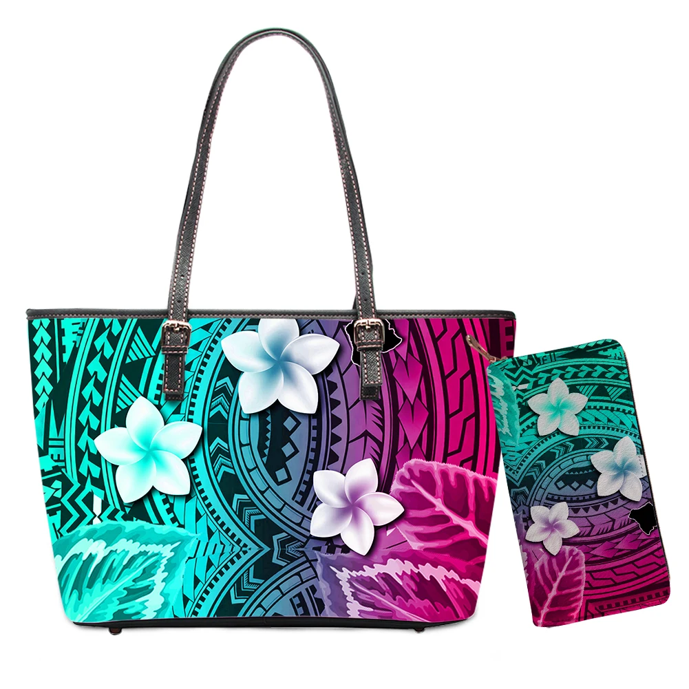 

Latest Polynesian Ladies Hand Bags Red Hawaii Hibiscus Pattern Fashion Bags Hand Bags Women Handbags Custom Hand Bahs With Logo, Accept custom made
