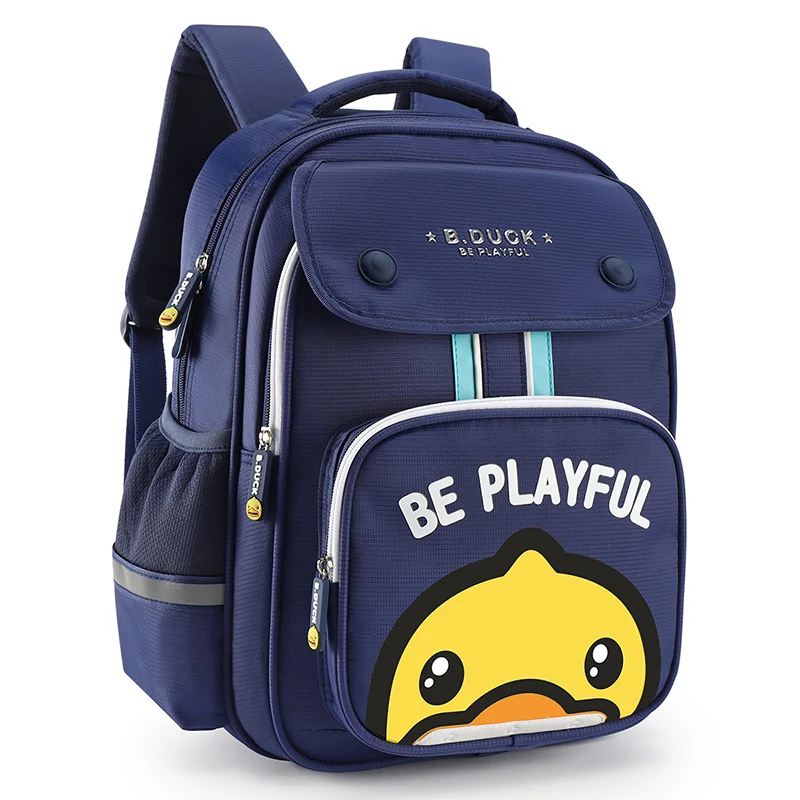 

fashion Q cute duck children's schoolbag student schoolbag shoulder backpack, Red green pink