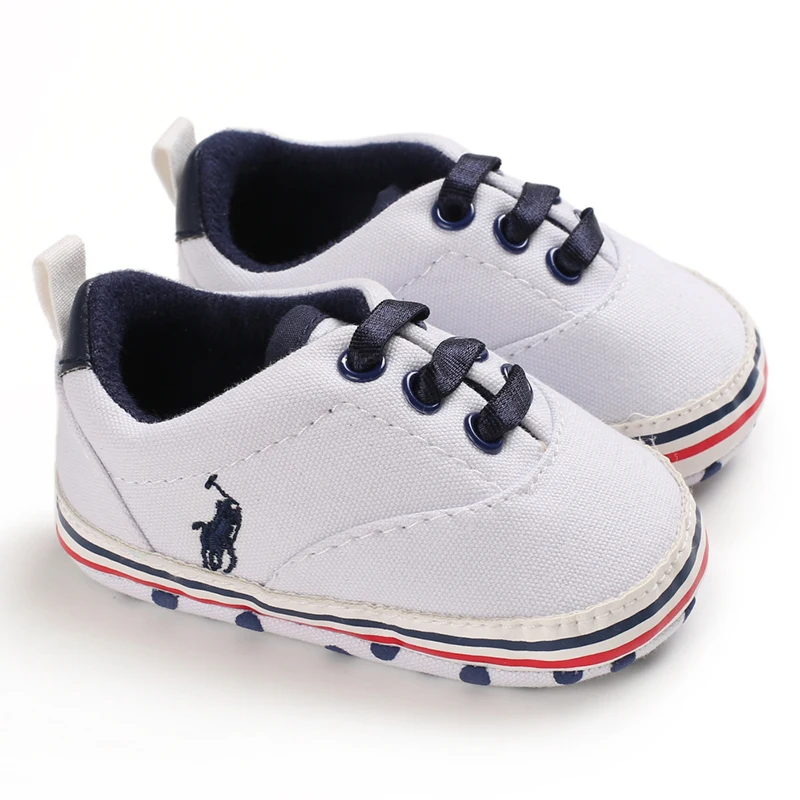 

ODM/Oem shoes for toddlers with soft soles slip-resistant casual canvas shoes for boys and girls sports walker shoes, White blue brown