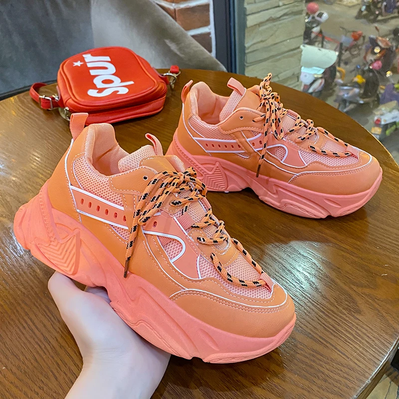 

Women Sneakers Chunky Zapatillas Mujer 2021Fashion High Quality Women Shoes Wedges Platform Sneakers Ladies Casual Shoes