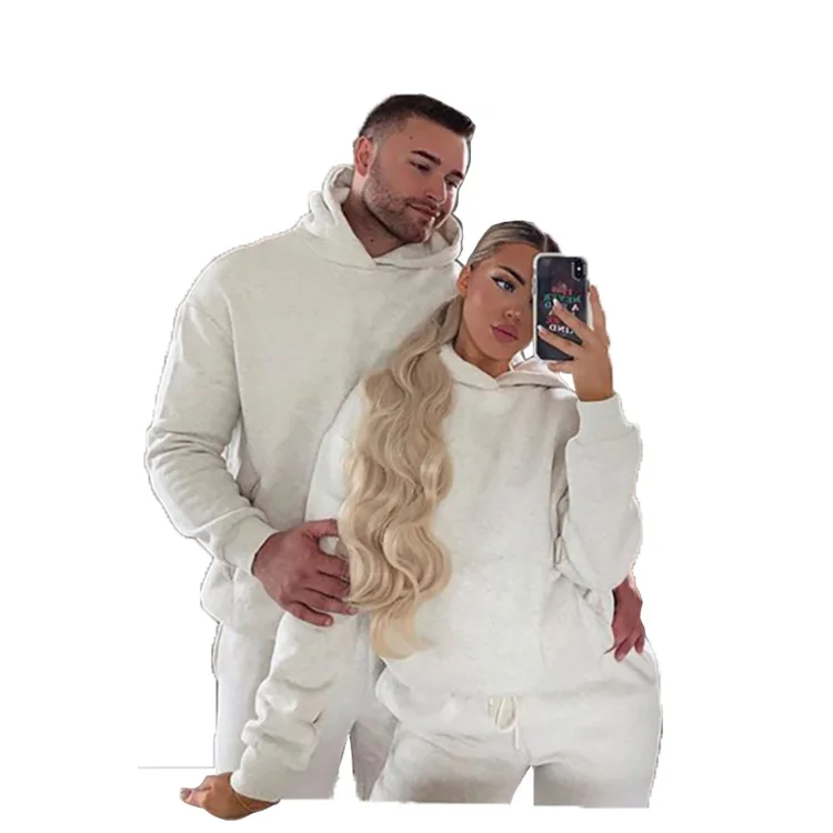 

high quality custom logo sportswear sweat suits white luxury customizable sweatsuit tracksuit unisex men female jogging suit