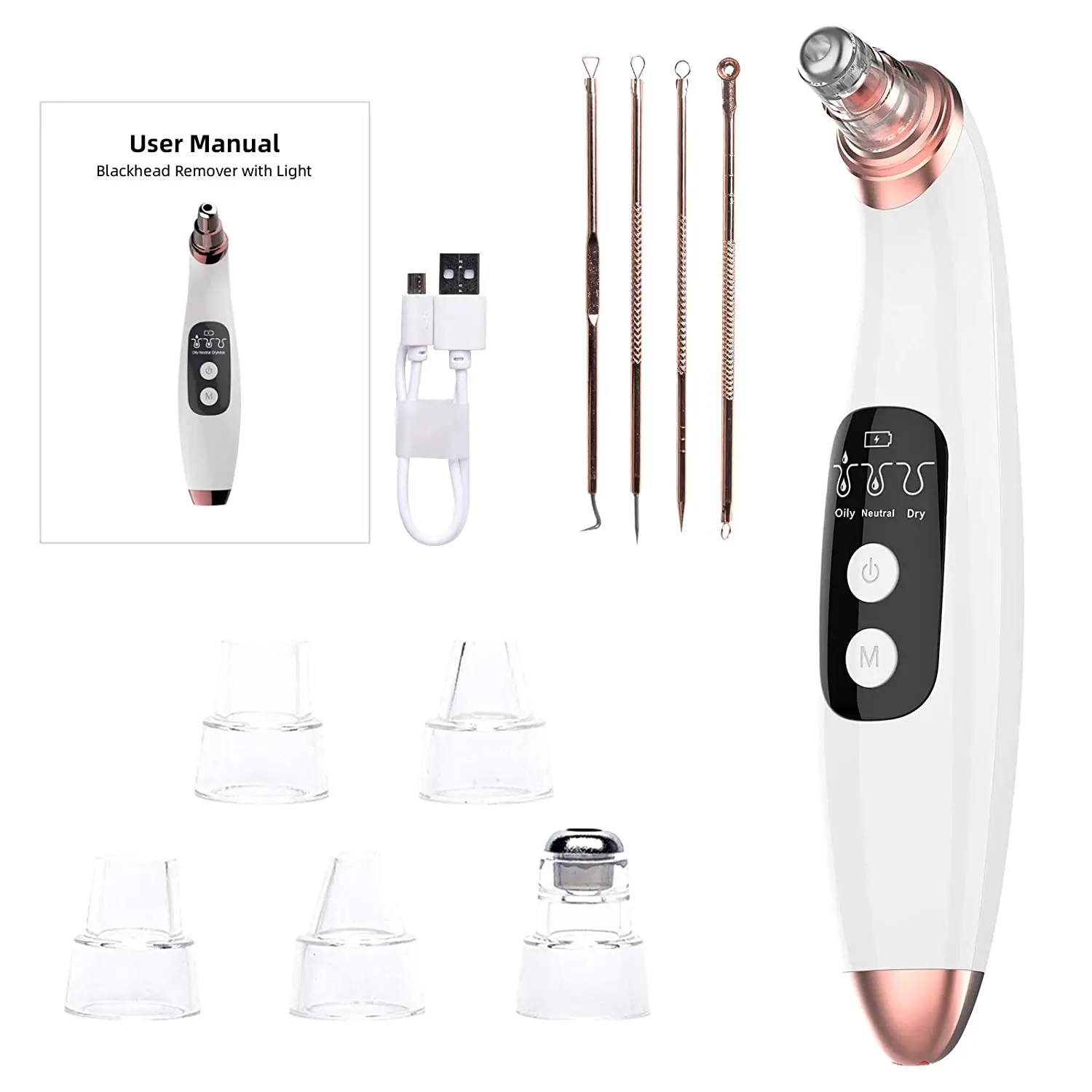 

Repair Pit Suction Pore Cleaner Machine Visible Blackhead Remover With Camera