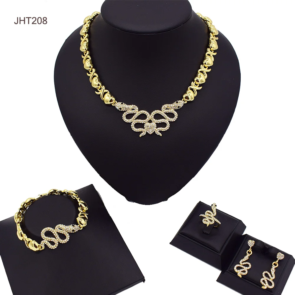 

JHT208 Wholesale gold plated jewelry snake Diamonds jewelry set women jewlery set jewelry, 18k gold