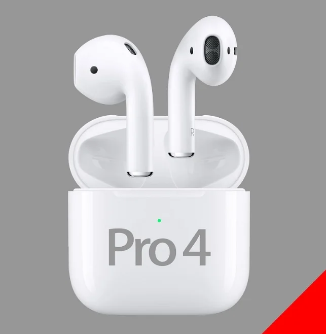 

New Wireless BT Pro4 Pro 4 TWS wireless earbuds matte black and white color earphone with GPS