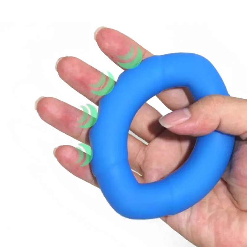 

Silicone Grip Strength Trainer Hand Grip Resistance Bands Portable Home Sport Equipment Fitness, 7 color