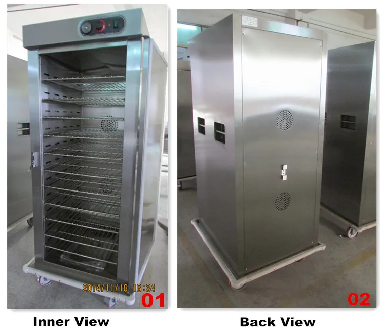 Ce Approved Professional Mobile Large Food Warmer Trolley Cart With