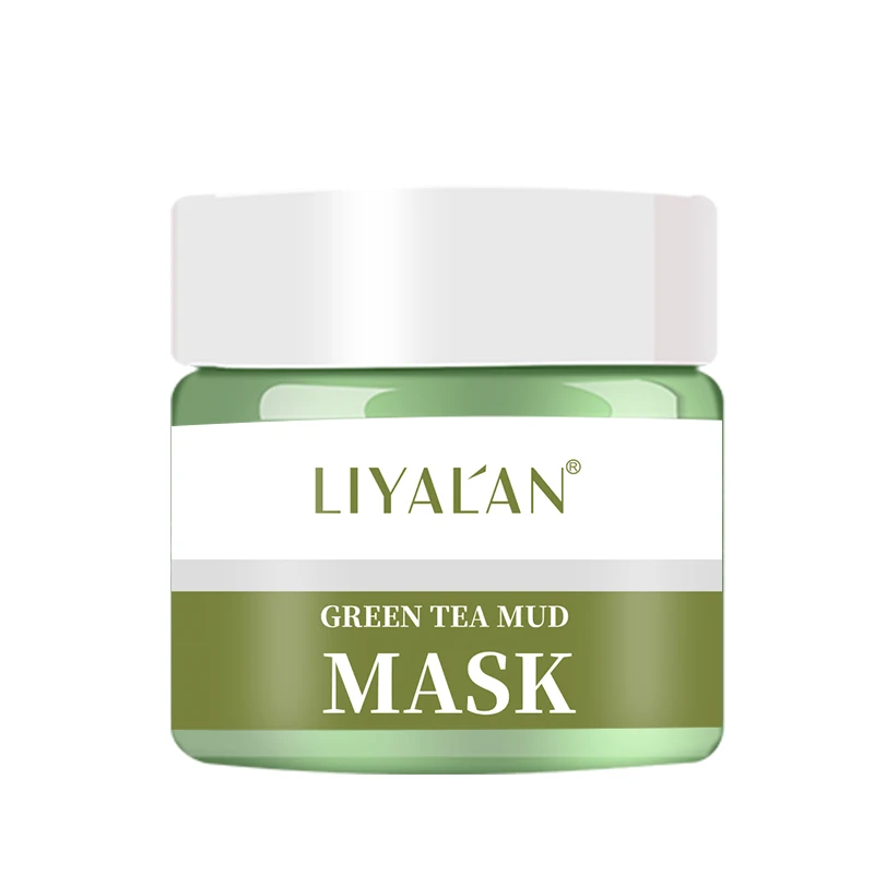 

oem private label facial care matcha mud blackhead skin whitening organic vegan Green tea clay face mask