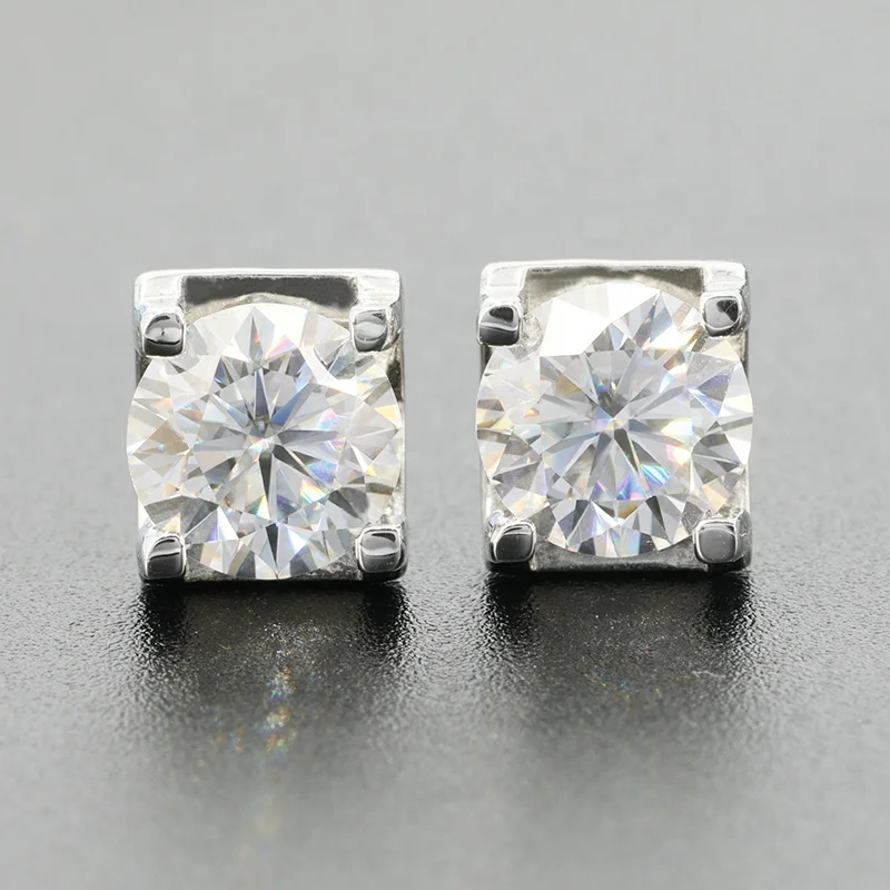 

Gold Plated 925 Sterling Silver VVS Moissanite Stone Earrings Women Stud Earrings