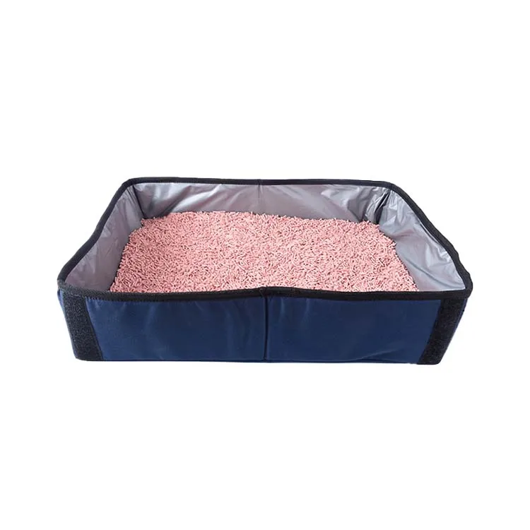 

Customized high quality cat toilet foldable cat litter box waterproof and scratch resistant portable cat litter bag, As picture