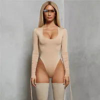 

Women Matching Clothing Sets Tight Low Neck Bodysuit