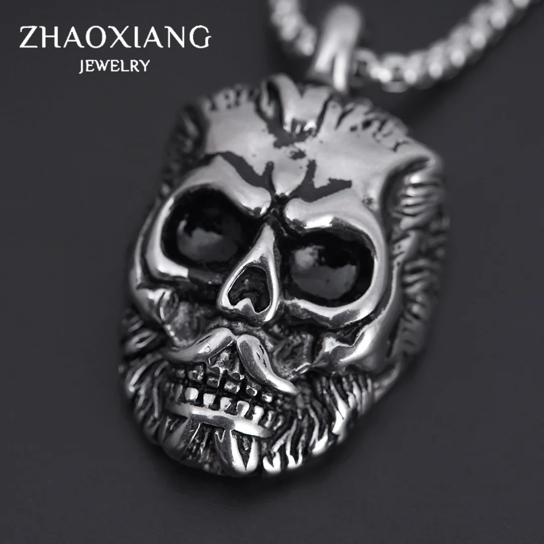 

Skull Bone Head Pendants Necklaces For Men Women Punk Rock Street Style Party Jewelry INS Hot Selling