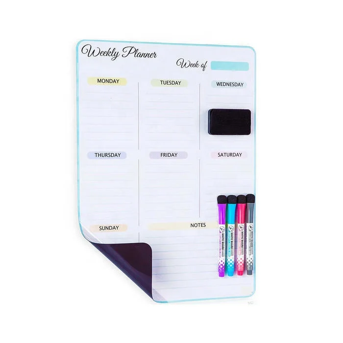 
A3/A4 Fridge Whiteboard Magnetic Family Office Weekly Monthly Planner Organiser 