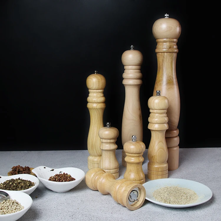 mill jar salt and pepper grinder set spice grinder pepper grinders wood Herb & Spice Tools