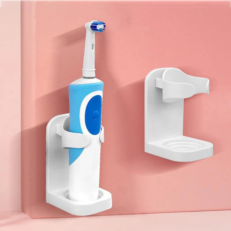 

Traceless Toothbrush Holder Bath Wall-Mounted Toothbrush Holders Toothbrush Stand Hanger Bathroom Accessories, White/pink/blue