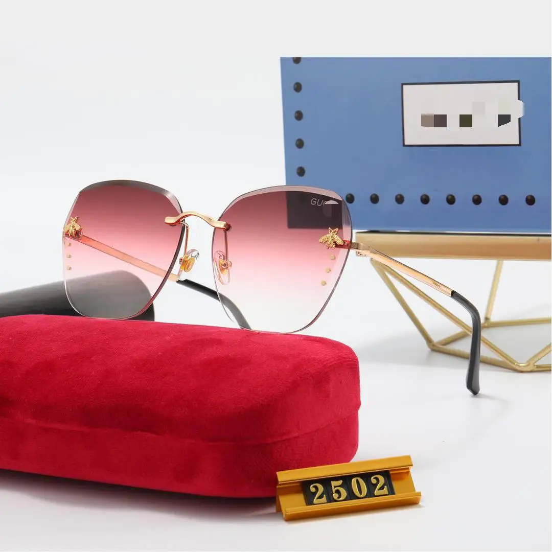 

New explosion high quality 2021 women's frameless colorful designer sunglasses